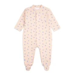 Love Heart Sleepsuit in Pink