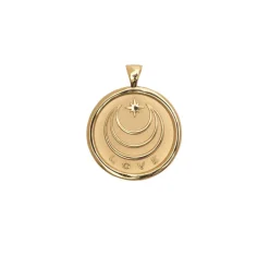 Love JW Small Pendant Coin Necklace