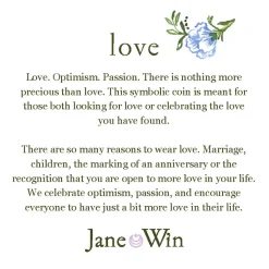Love JW Small Pendant Coin Necklace