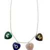 LOVE Multi Gem Heart Necklace