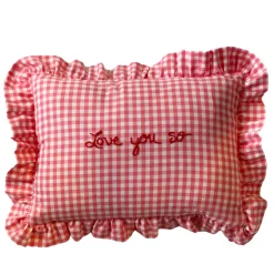 Love You So Rectangle Ruffle Pillow