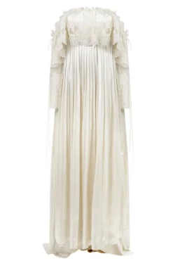 Luca Pleated Satin Silk Wedding Dress