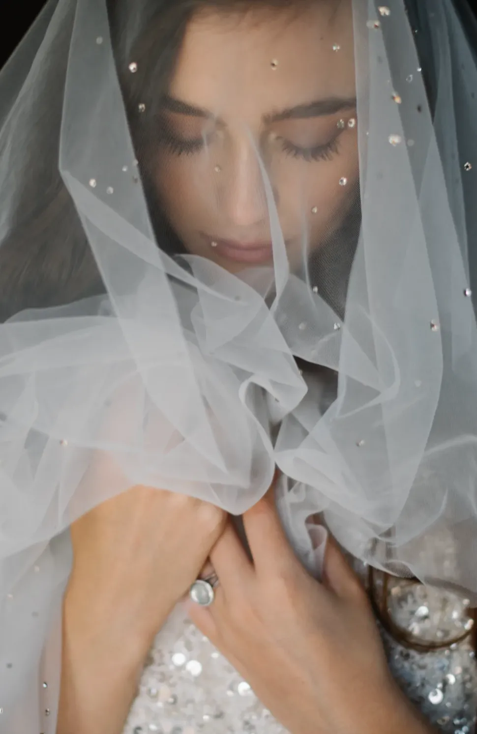 Lucca Crystal Wedding Veil