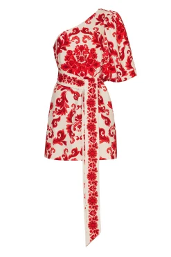 Lucia Mini Dress in Fiore Red