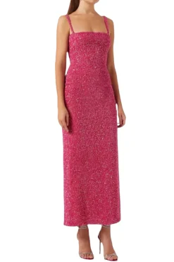 Luciernaga Dress In Fuchsia