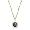 Lucky 13 Navy Poker Chip Necklace