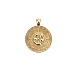 Lucky JW Small Pendant Coin Necklace