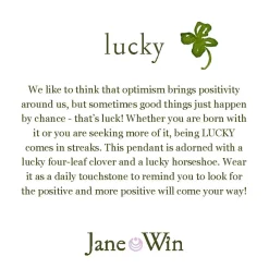 Lucky JW Small Pendant Coin Necklace