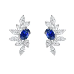 Lucretia Earrings in Blue Sapphire