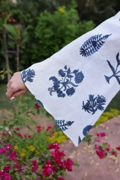 Lugano Maxi Dress in Indigo Botanical