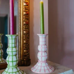 Lumiére Gingham Candle Holder