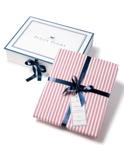 Luxe Premium Cotton Antique Red Ticking Bed Sheets