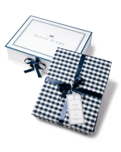 Luxe Premium Cotton Navy Gingham Bed Sheets