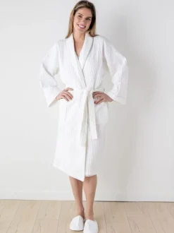 Luxury Waffle Weave Cotton Bathrobe