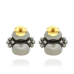 Luzia Dama Cluster Earrings in Yellow Citrine