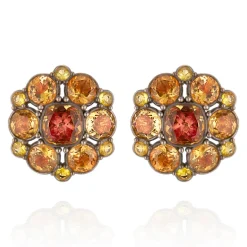 Luzia Duquesa Cluster Earrings in Yellow Citrine