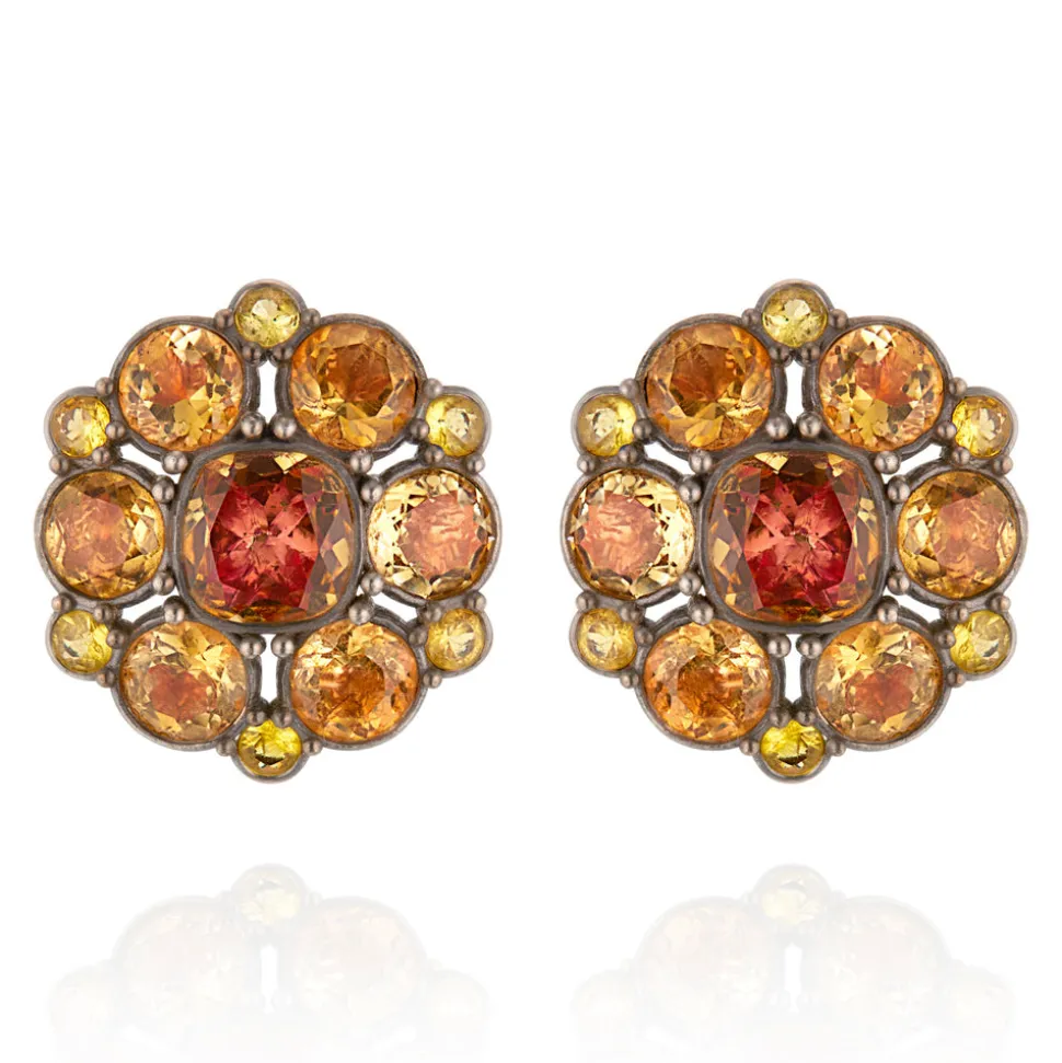 Luzia Duquesa Cluster Earrings in Yellow Citrine