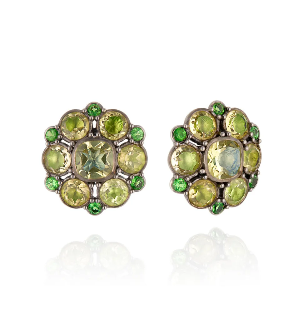 Luzia Duquesa Cluster Earrings in Lemon Quartz