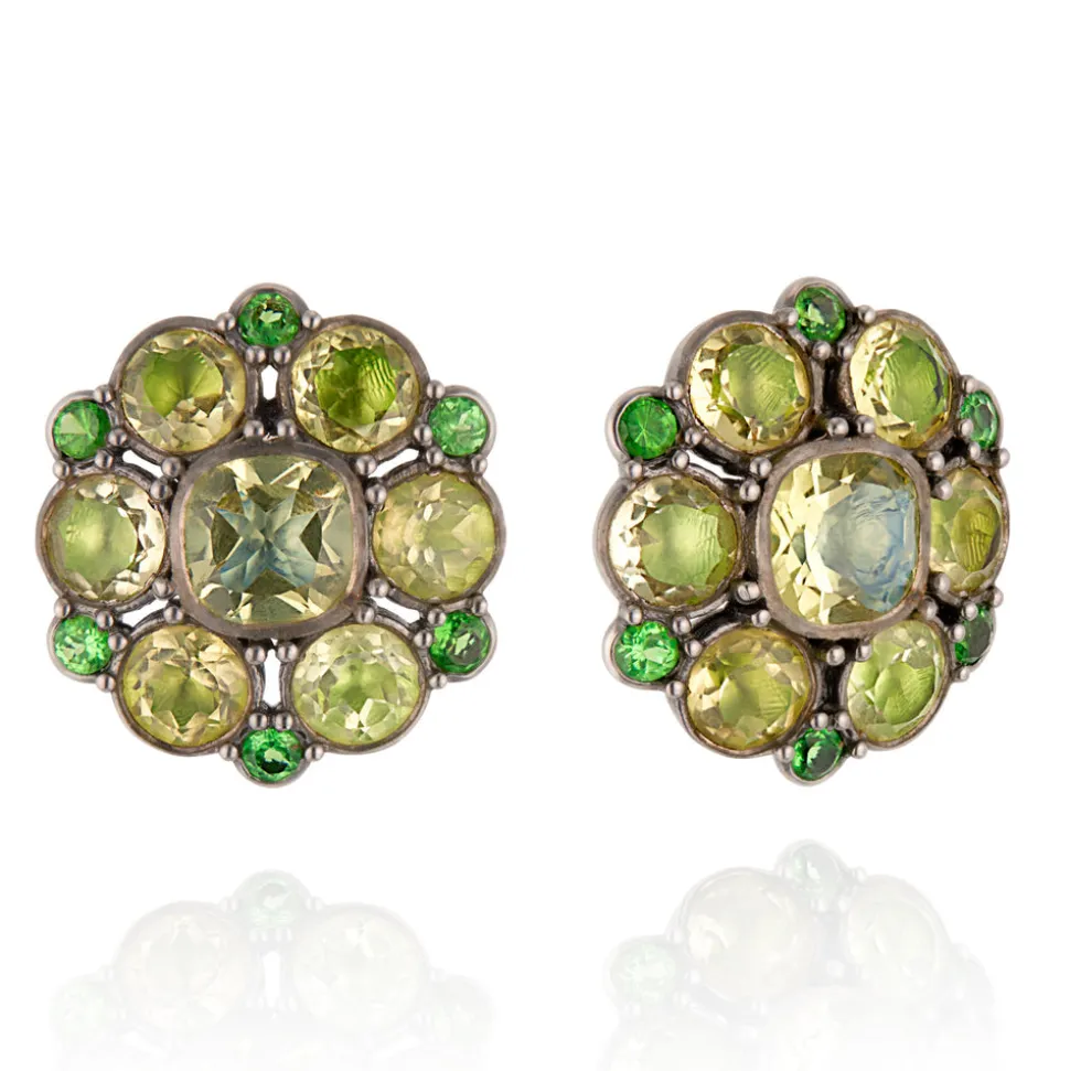 Luzia Duquesa Cluster Earrings in Lemon Quartz