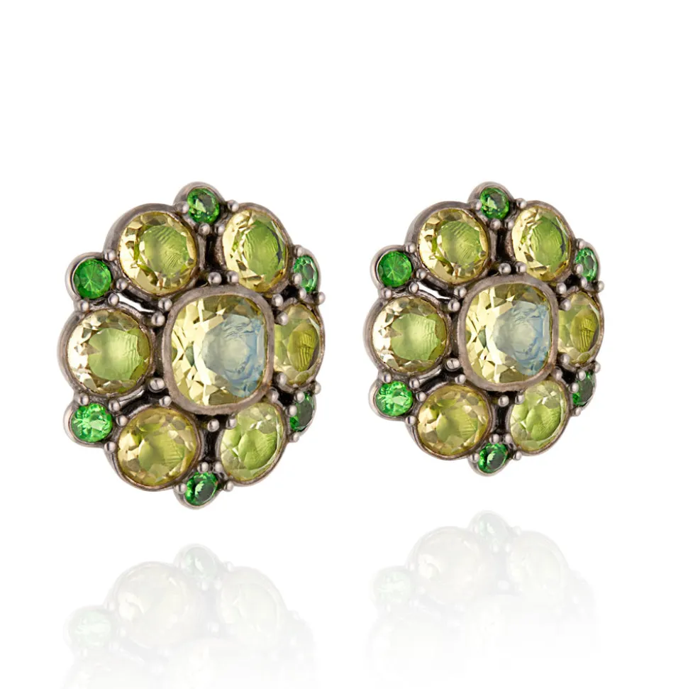 Luzia Duquesa Cluster Earrings in Lemon Quartz