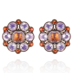 Luzia Duquesa Cluster Earrings in Lavender Moon Quartz