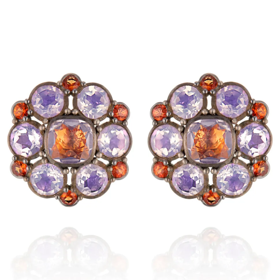 Luzia Duquesa Cluster Earrings in Lavender Moon Quartz