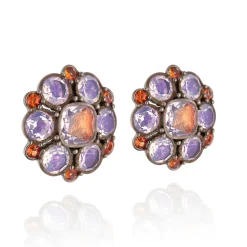 Luzia Duquesa Cluster Earrings in Lavender Moon Quartz