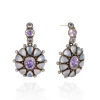 Luzia Princesa Cluster Drop Earrings in Lavender Moon Quartz