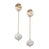 Lyla Earrings in Gold-White