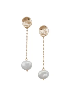 Lyla Earrings in Gold-White