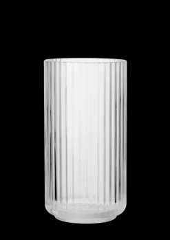 Lyngby Vase Mouth Blown Clear Glass