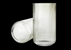 Lyngby Vase Mouth Blown Glass in Smoke