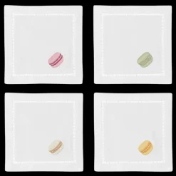 Macarons Cocktail Napkins, Mixed Set of 4