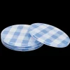 Mack Blue Gingham Coaster Set
