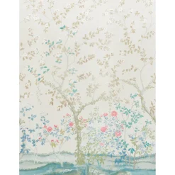 Madame De Pompadour Panel Set Wallpaper in Alabaster