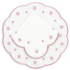 Made-to-Order Margueritte Linen Placemat and Napkin, Set of 12 in Pink