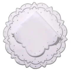 Made-to-Order Suzette Linen Placemat and Napkin, Set of 12 in Silver