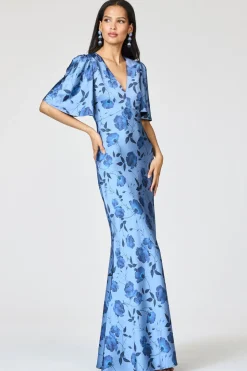 Mae Gown in Wild Steel Roses