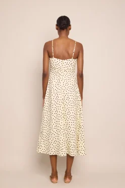 Mae Midi Dress in Burst Egret