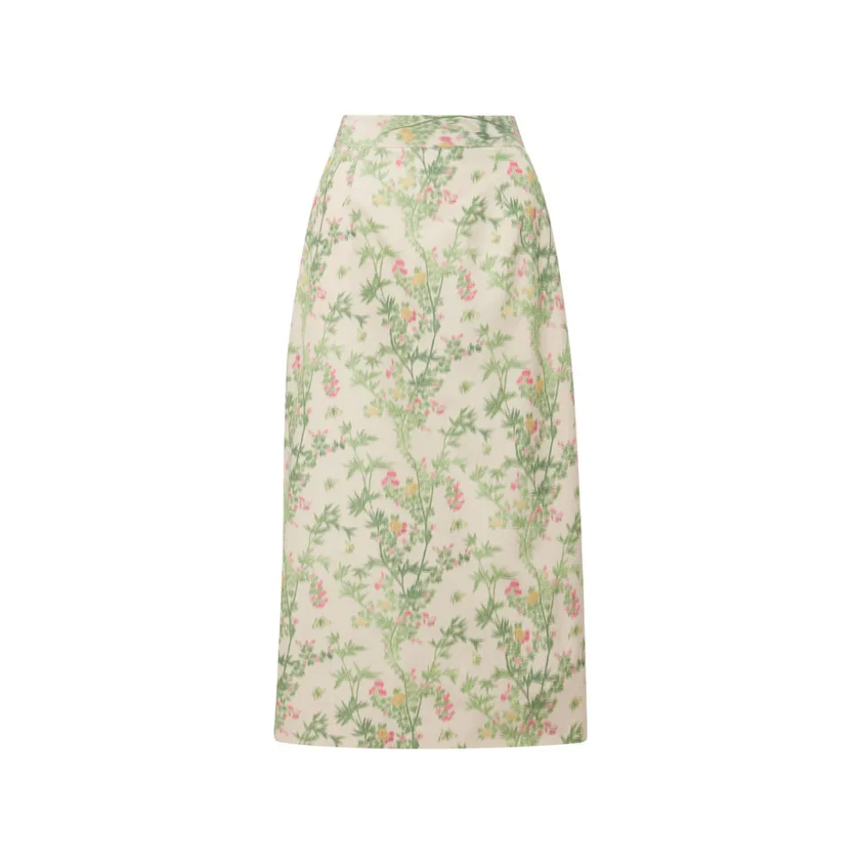 MAE x Scalamandré Sienna Skirt in Jardin De Chine