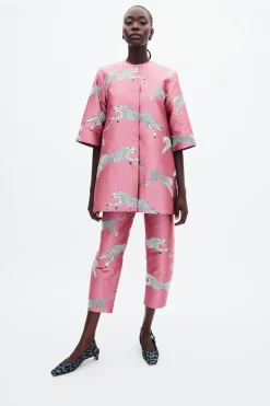 MAE x Scalamandre Audrey Coat In Leaping Cheetah