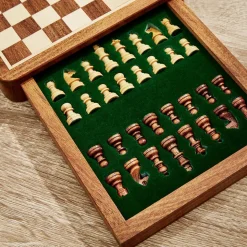 Magnetic Chess Set in Hand-Crafted Wooden Box