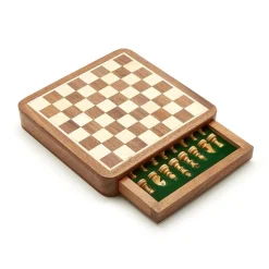 Magnetic Chess Set in Hand-Crafted Wooden Box