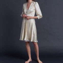 Maia Pearl Silk Robe