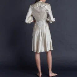 Maia Pearl Silk Robe