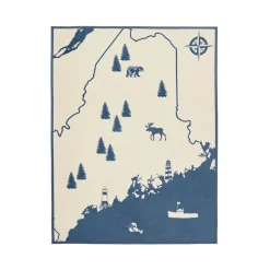 Maine Map Blanket