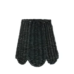 Maison Maison Design x Zafferano Scalloped Black Seagrass Lampshade