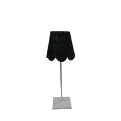 Maison Maison Design x Zafferano Scalloped Black Seagrass Lampshade