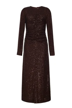Maisy Dress in Brown Sequin