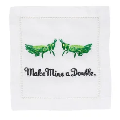 Make Mine A Double Cocktail Napkins, Set of 4